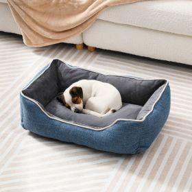 Small Dog Bed with Anti-slip Bottom, with Removable Washable Cover, Plush Pet Bed for Dogs and Cats, Cute Dog Pillow Bed