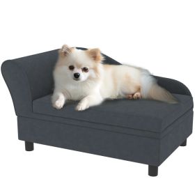 Pet Sofa Bed Couch With Storage, Pet Sofa For Small Dogs, Dark Gray (Option: DarkGrey)
